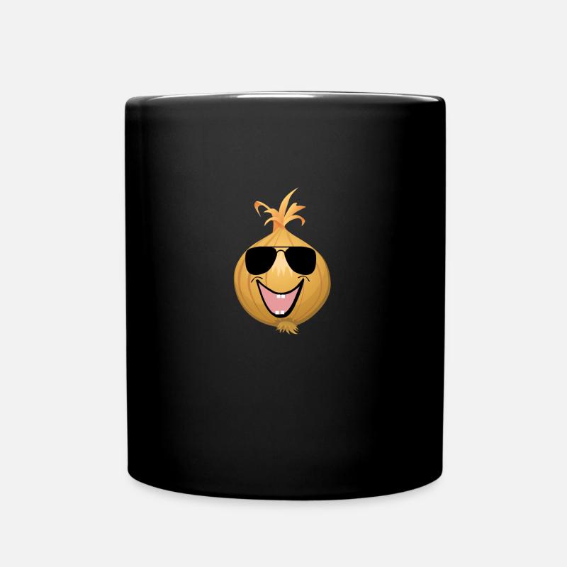 lachende zwiebel - Tasse einfarbig - Schwarz