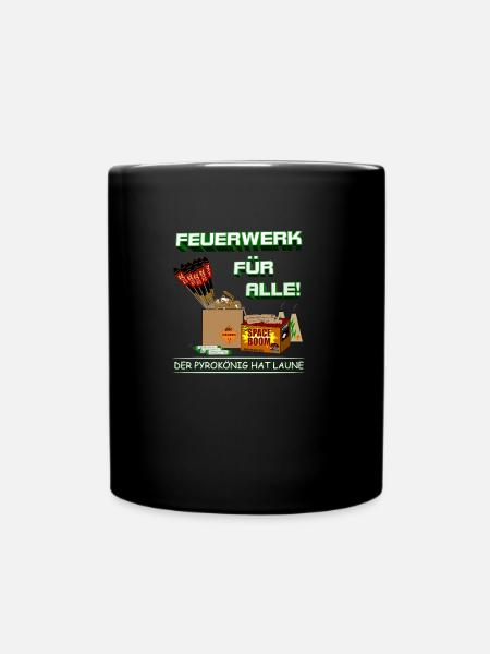 Pyro und Feuerwerk für alle - Tasse einfarbig - Schwarz