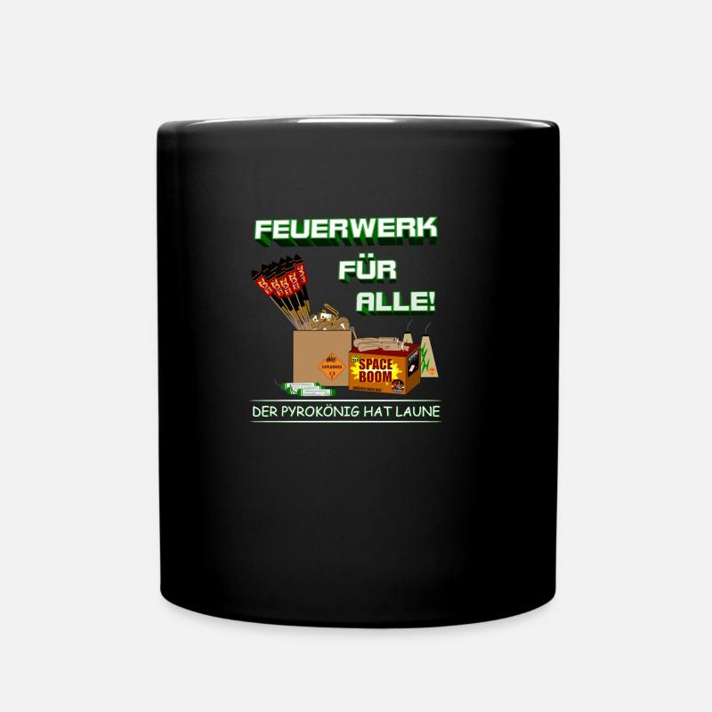 Pyro und Feuerwerk für alle - Tasse einfarbig - Schwarz