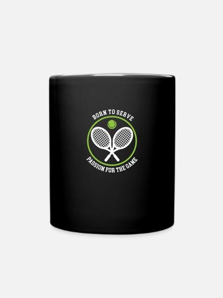 Tennis - Tasse einfarbig - Schwarz
