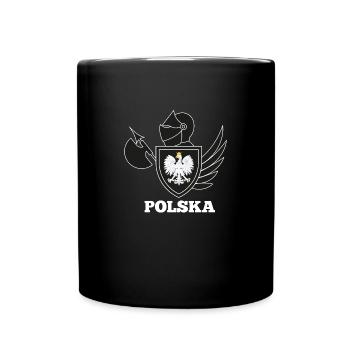 Polska Poland Poland Polish coat of arms with knight - Full Colour Mug - black - Front