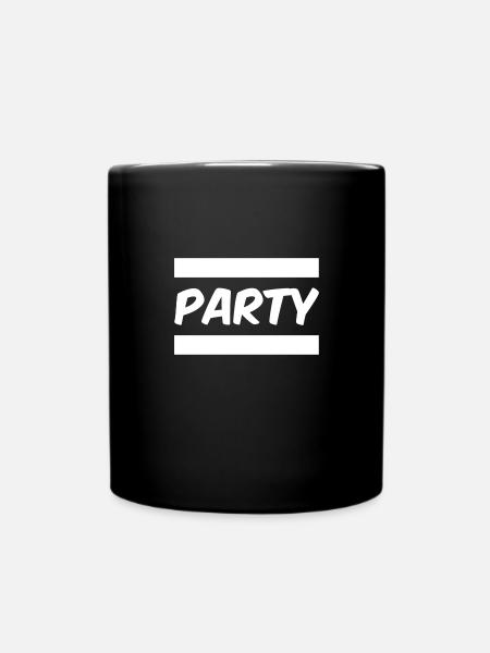 Party - Tasse einfarbig - Schwarz
