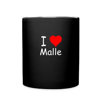 I Love Malle - Tasse einfarbig - Schwarz - Vorne