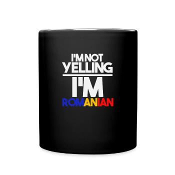 Rumänien Vampir Rumäne - Tasse einfarbig - Schwarz - Vorne
