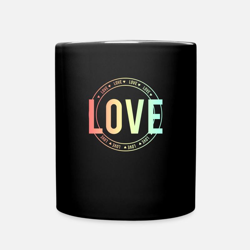 Love Peace Hippie Love Peace Gift - Mug uni - noir