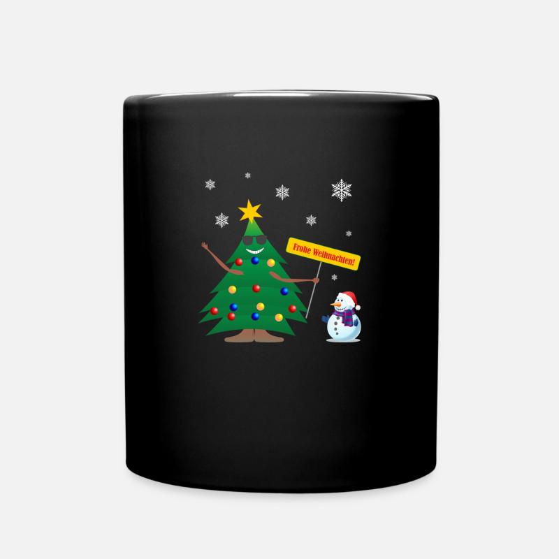 Frohe Weihnachten - Tasse einfarbig - Schwarz