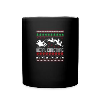 UGLY CHRISTMAS MERRY CHRISTMAS! - Tasse einfarbig - Schwarz - Vorne