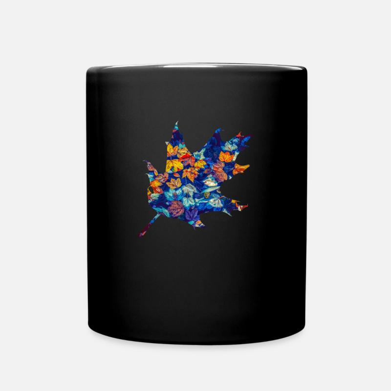 Autumn leaves - Full Colour Mug - black