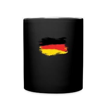 Germany Deutschland Flagge - Tasse einfarbig - Schwarz - Vorne