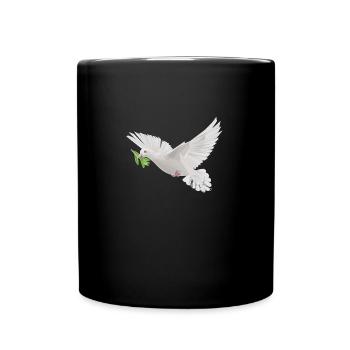 dove peace polygon - Full Colour Mug - black - Front