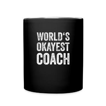 World Best Coach Trainer Teacher Team Gift - Full Colour Mug - black - Front