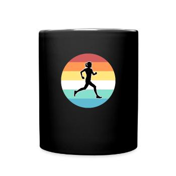 Joggen - Tasse einfarbig - Schwarz - Vorne