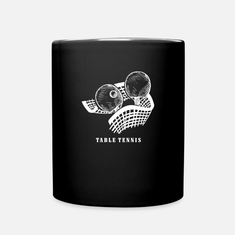 tennis de table table, joueur de tennis de table - Mug uni - noir