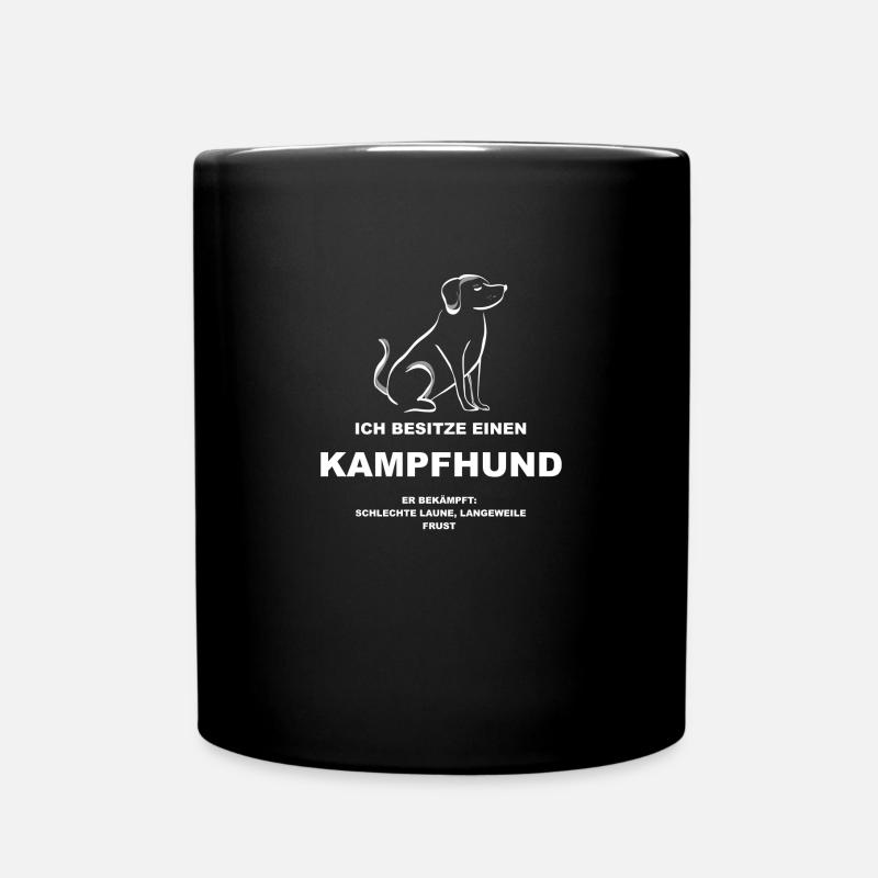 Chien de combat tshirt drôle - Mug uni - noir
