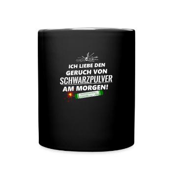 Pyro Pulver Geruch Feuerwerk - Tasse einfarbig - Schwarz - Vorne