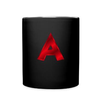 Rouge a - Mug uni - noir - Devant