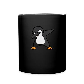 Cool Penguin Dance Dab avec des lunettes de soleil Dabbing - Mug uni - noir - Devant