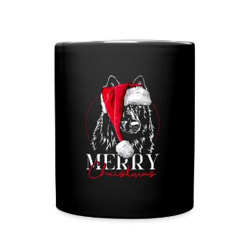 Santa GROENENDAEL Joyeux Noël Chiens Wilsigns - Mug uni - noir - Devant