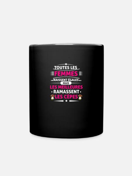 ramasseuse de cèpes Cadeau cèpes humour - Mug uni - noir