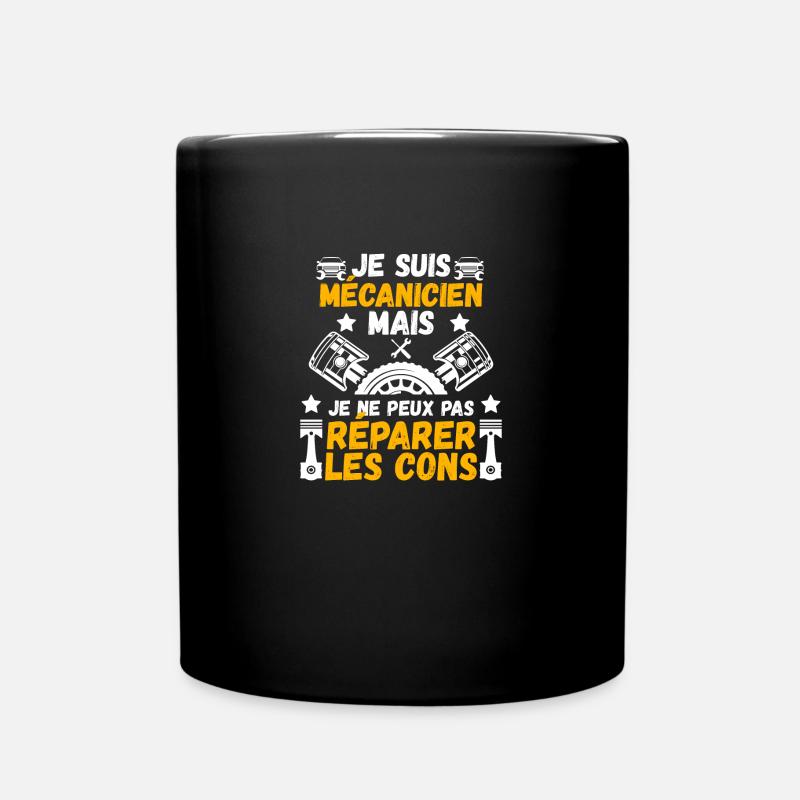 Je Suis Mécanicien Mais Mécano Garage - Mug uni - noir