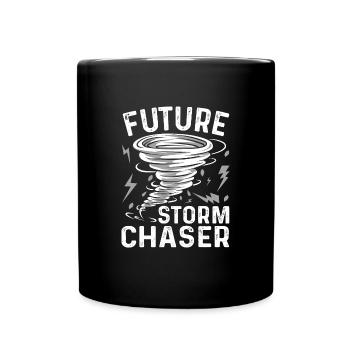 Future Storm Chaser Funny Meteorologist - Tasse einfarbig - Schwarz - Vorne