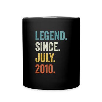 12 Years Old Legend Since July 2010 12th Birthday - Full Colour Mug - black - Front