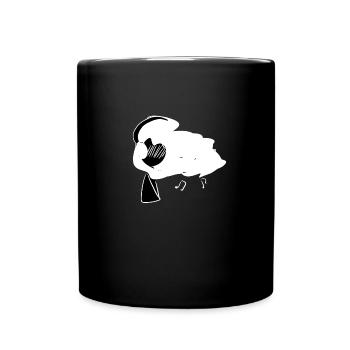 écouter de la musique casque filles - Mug uni - noir - Devant