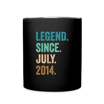 Légende depuis juillet 2014 8ème anniversaire - Mug uni - noir - Devant