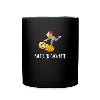 partir en cacahuète - Mug uni - noir - Devant