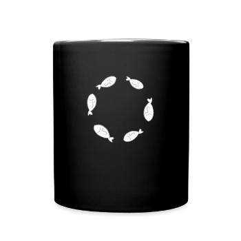 cercle poisson poisson nagent militants des droits des animaux - Mug uni - noir - Devant
