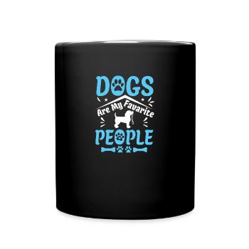 Hund lustiges Zitat Hunde Humor Geschenk Hund - Tasse einfarbig - Schwarz - Vorne