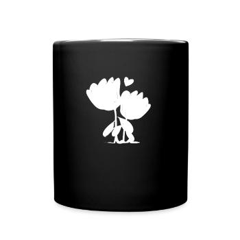 Fleurs Roses Symbole de la plante - Mug uni - noir - Devant