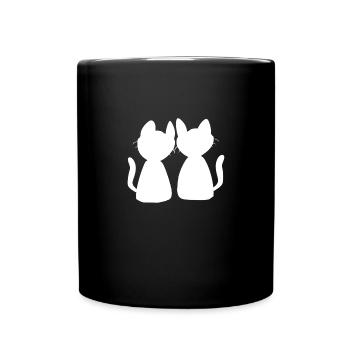 Cats Friends Animals Symbol Cat Love - Full Colour Mug - black - Front