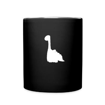 dinosaurier symbol tier - Tasse einfarbig - Schwarz - Vorne