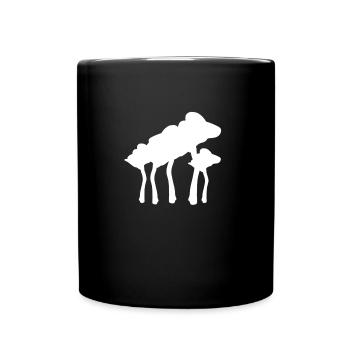 Symbole de la forêt Cartoon Trees Tree - Mug uni - noir - Devant
