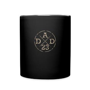 Vater Dad 23 Vatertag Geshenkidee - Tasse einfarbig - Schwarz - Vorne