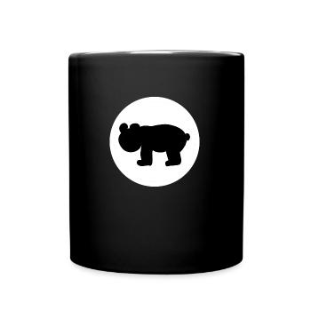 Circle Bear Animal Symbol - Full Colour Mug - black - Front