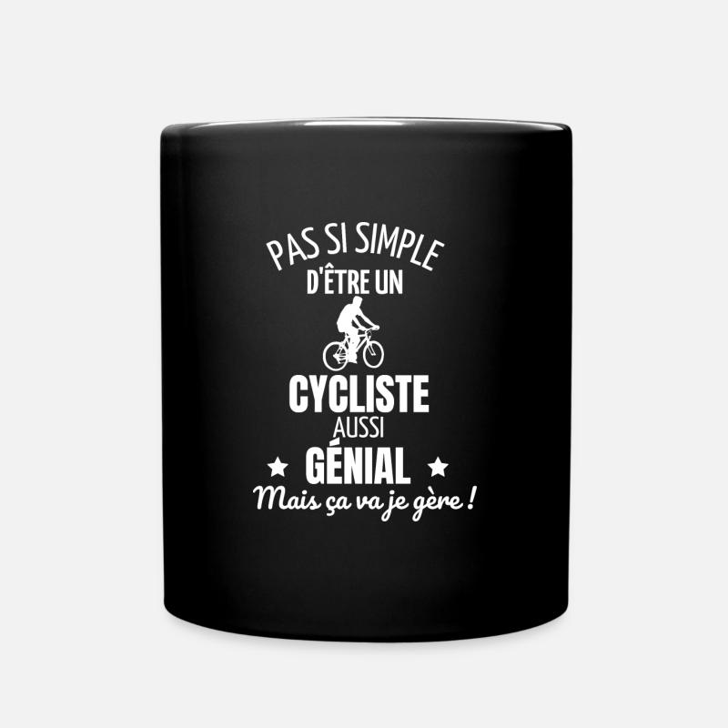 Pas si simple d être un cycliste génial - vélo - Mug uni - noir