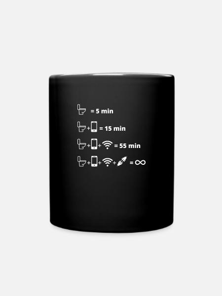 geek aux toilettes - Mug uni - noir