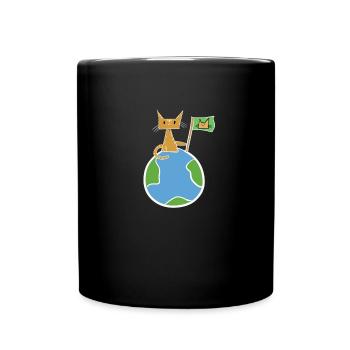 rette den Planeten Erde Symbol - Tasse einfarbig - Schwarz - Vorne