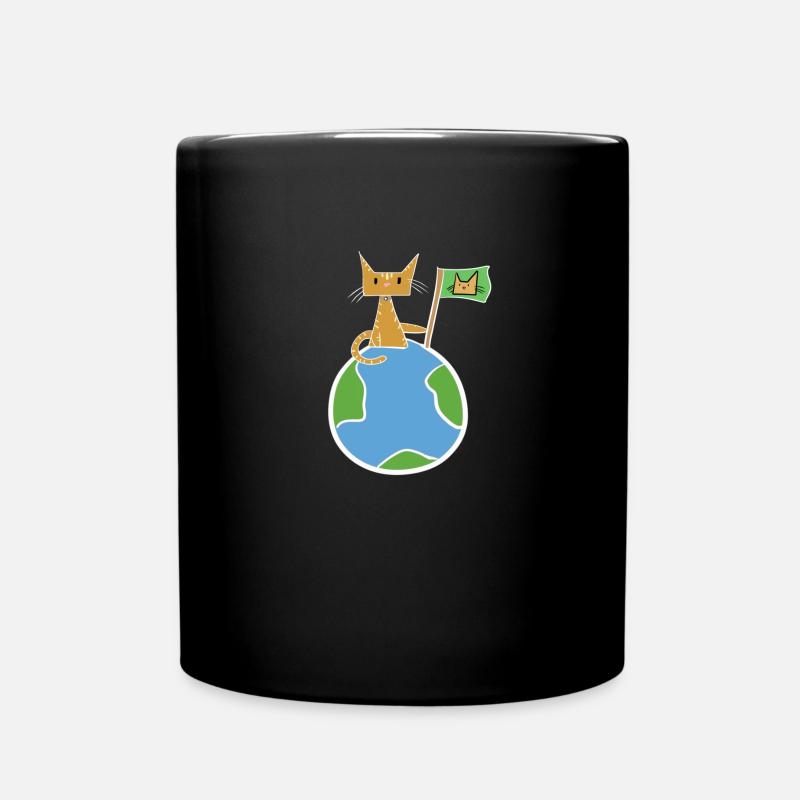 sauver le symbole de la planète Terre - Mug uni - noir