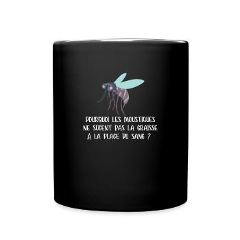 pourquoi les moustiques ne sucent pas la graisse - Mug uni - noir - Devant