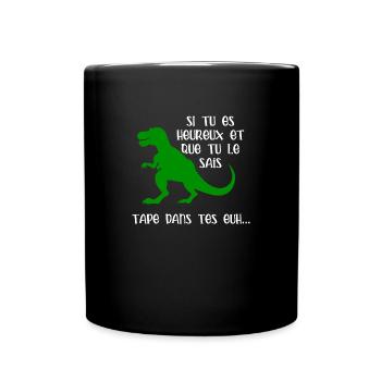 tape dans tes mains - Mug uni - noir - Devant