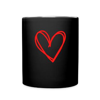 idée cadeau coeur amour amour - Mug uni - noir - Devant