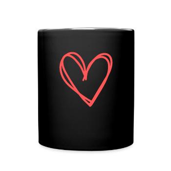 idée cadeau coeur amour amour - Mug uni - noir - Devant