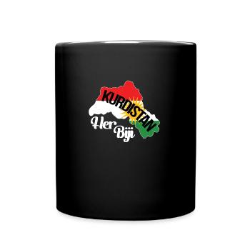 Schöne Geschenkidee für Kurden Kurdistan Flagge - Tasse einfarbig - Schwarz - Vorne