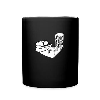 Wohnen Symbol Tisch Sofa Wohnzimmer regal - Tasse einfarbig - Schwarz - Vorne