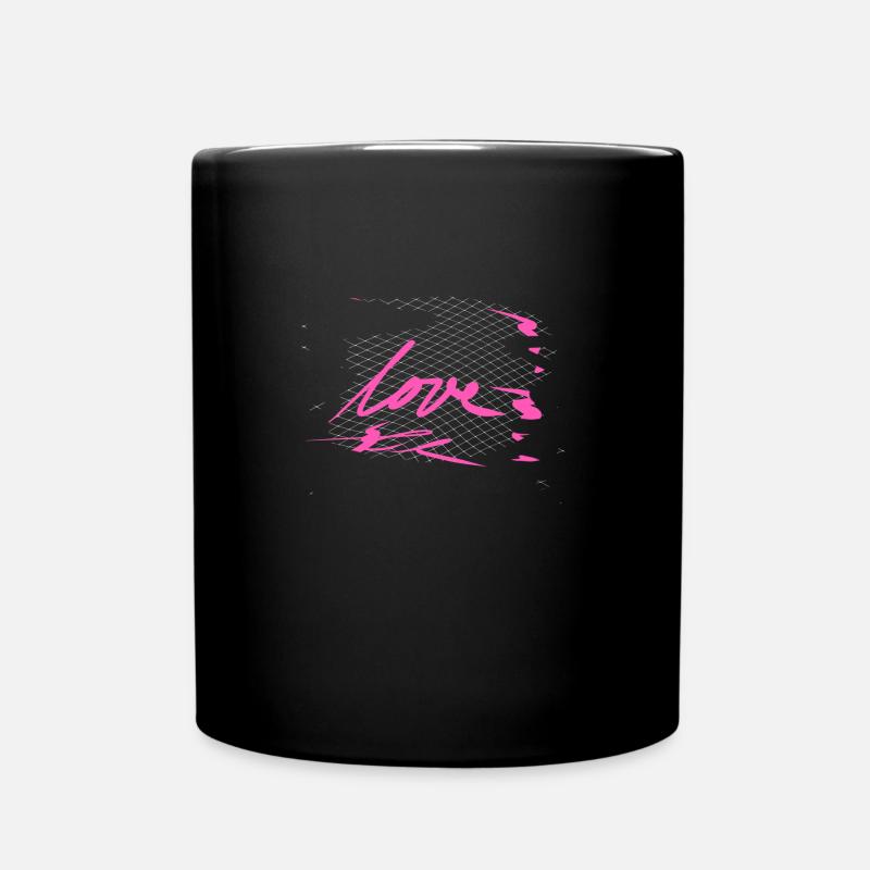croix motif croix mot d’amour - Mug uni - noir