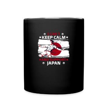 rester calme et soutenir le Japon - Mug uni - noir - Devant