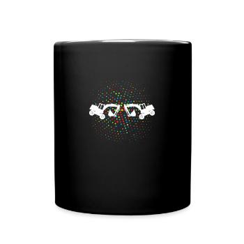 Excavator driver - Full Colour Mug - black - Front